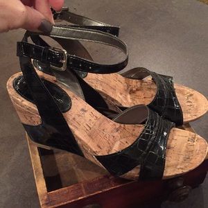 Bandolino black heeled sandals, size 8